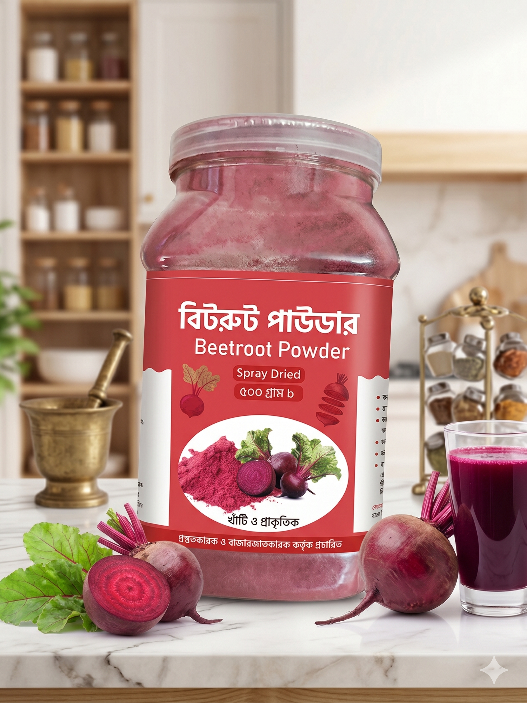 Beetroot Powder (বিটরুট পাউডার) – 100% প্রাকৃতিক ও পুষ্টিকর | Spray Dried